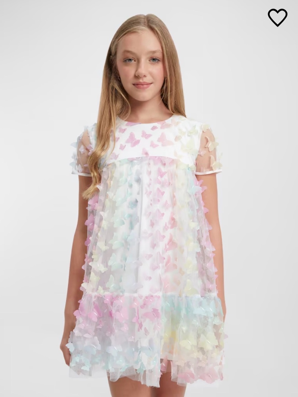 NWT Bardot Junior Girls' Size 16 Pastel Butterfly Tulle Dress
